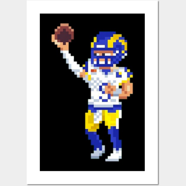 matt stafford 8bit Wall Art by Roti Kodok Art